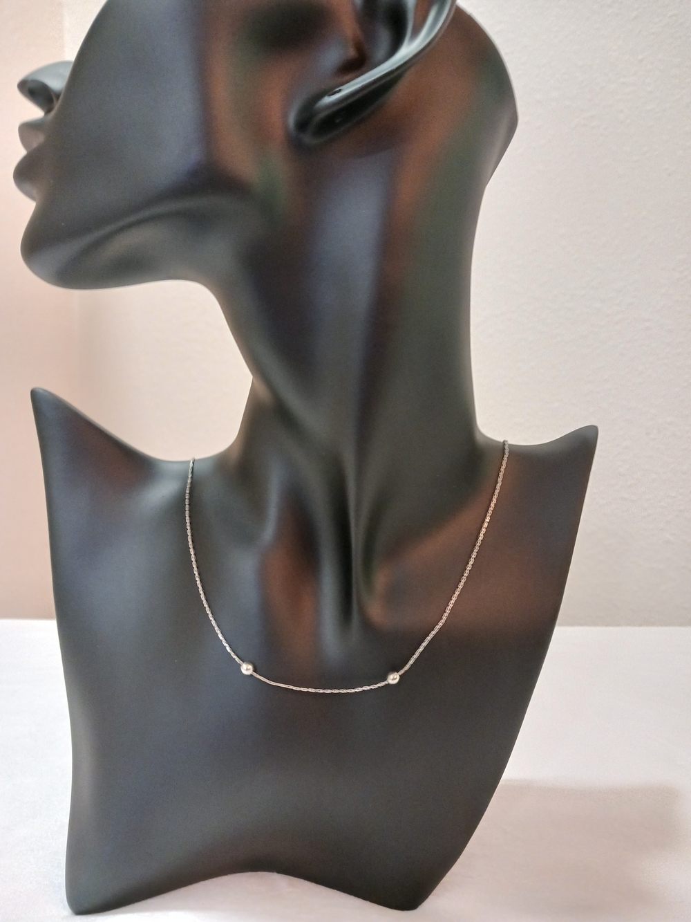 Alex and Ani Silver Chain Necklace with Two Bead Accents
